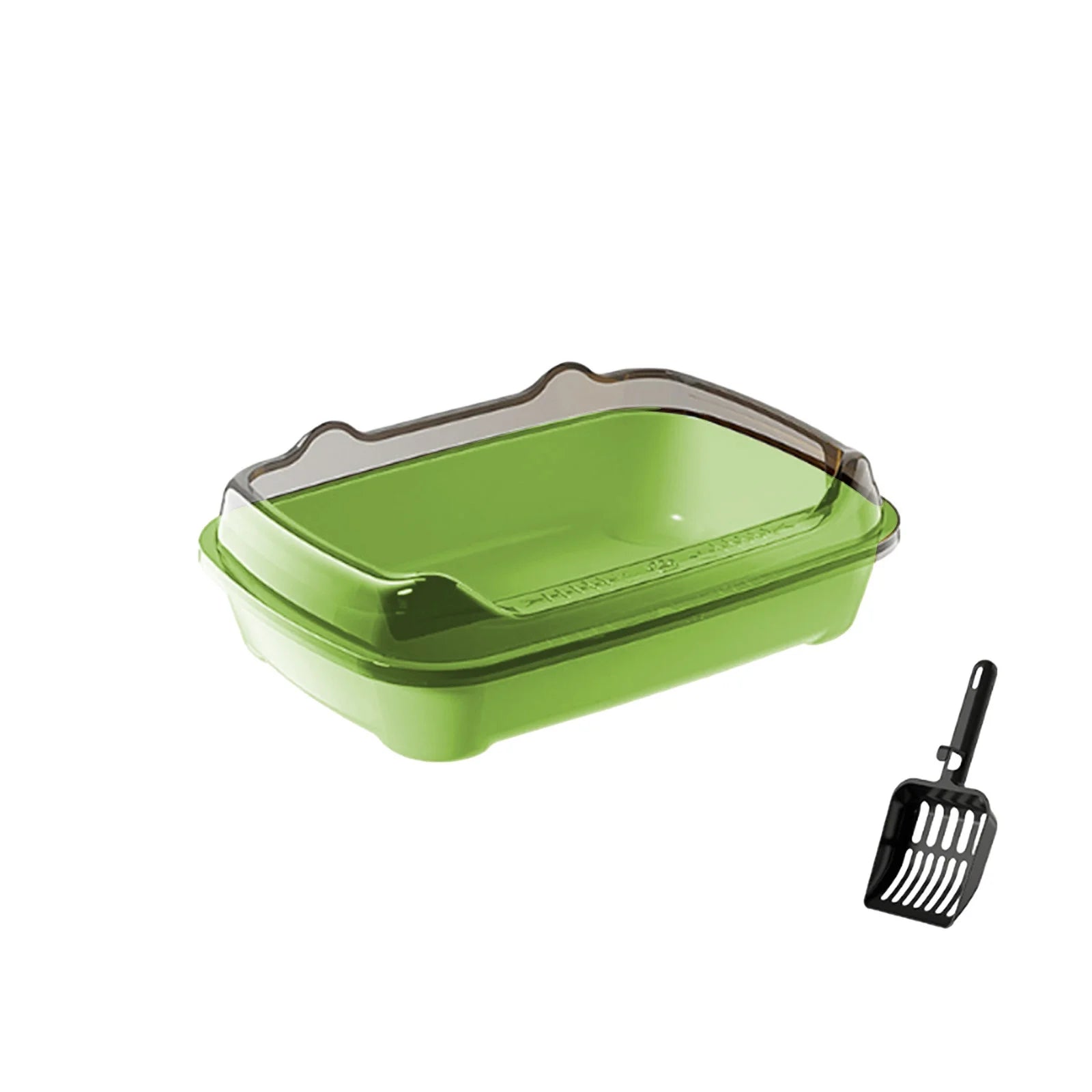 Kingfansion Daily Deals 2025 Large Cat Litter Box, Spillage Proof Pet Litter Tray with Scoop, High Sided Open Design for Kittens Adult Cats