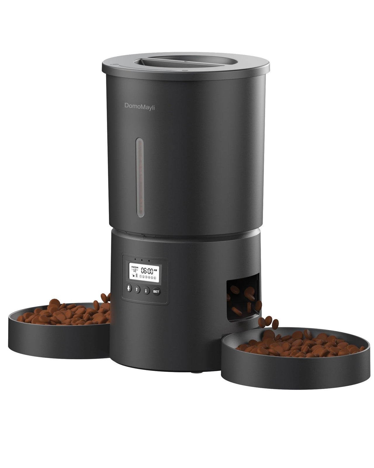 Automatic Dual Cats Feeder for 2 Cats,6 Meals/Day,12 Portions/Meal,