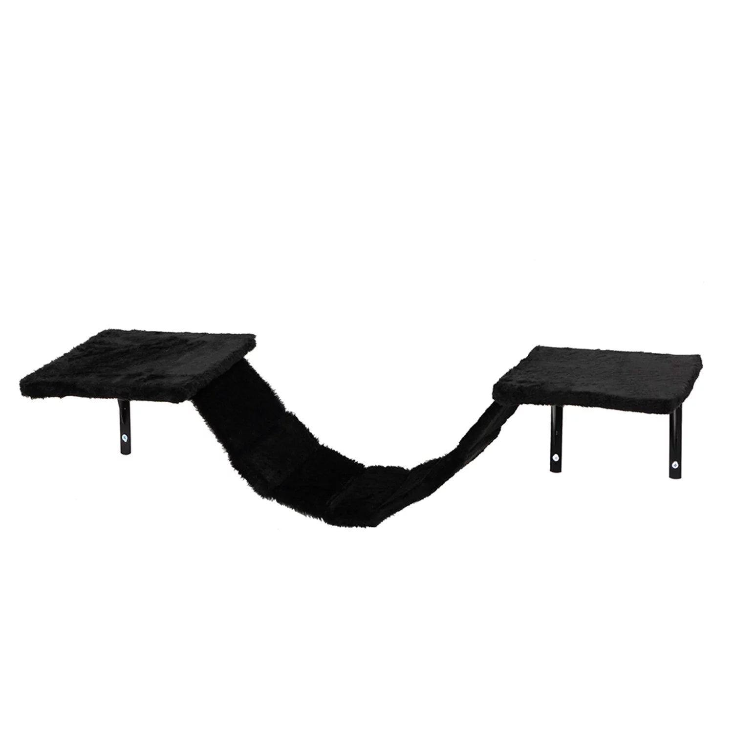 Cat Wall Shelves and Perches Set of 5, Sleeping Playing Lounging Climbing Cat Tree House for Multiple Cats, Black