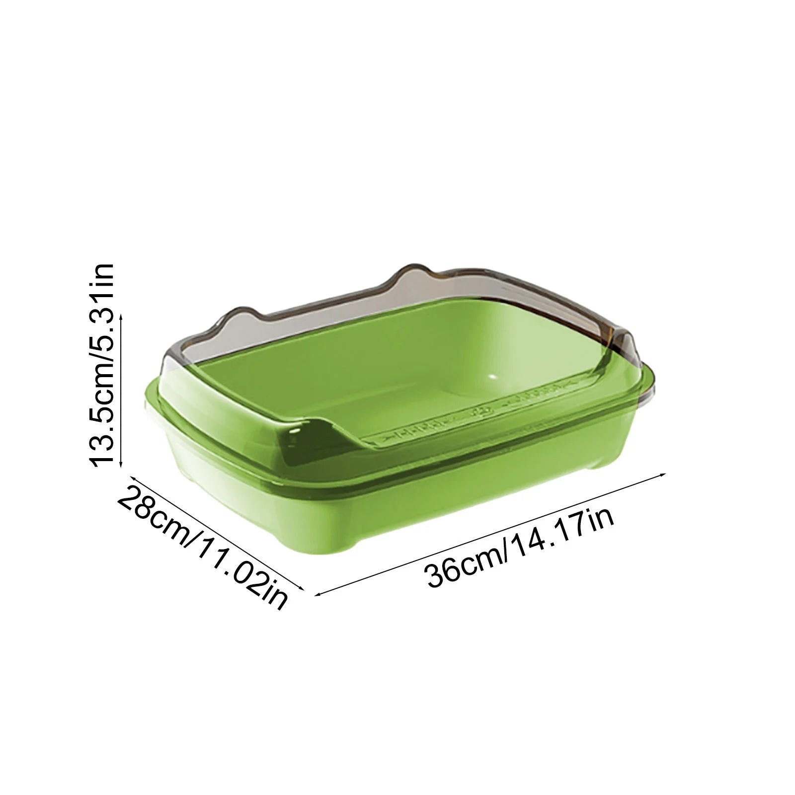 Kingfansion Daily Deals 2025 Large Cat Litter Box, Spillage Proof Pet Litter Tray with Scoop, High Sided Open Design for Kittens Adult Cats