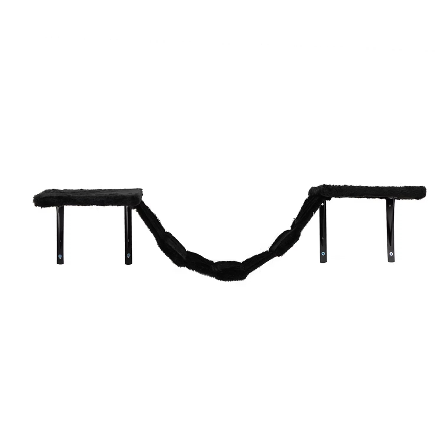 Cat Wall Shelves and Perches Set of 5, Sleeping Playing Lounging Climbing Cat Tree House for Multiple Cats, Black