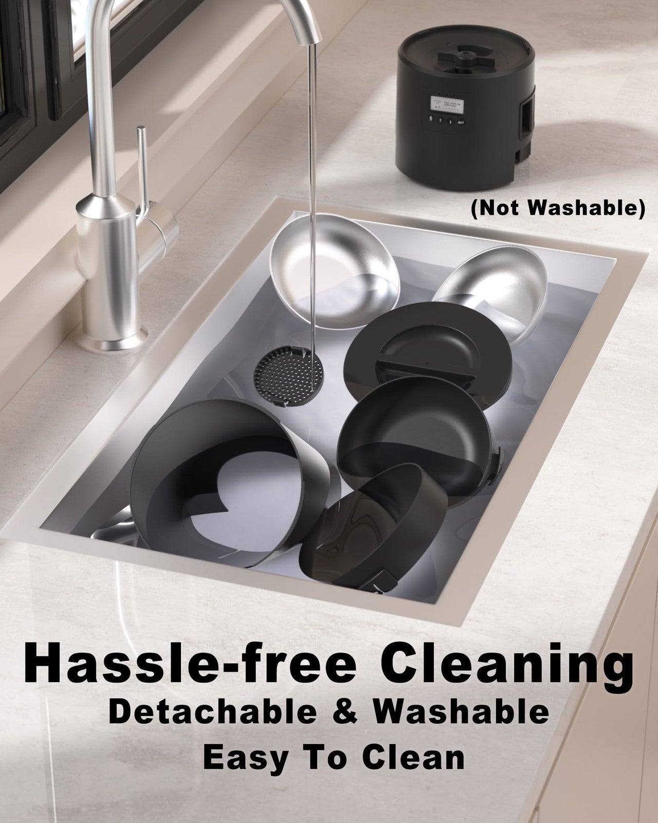 Automatic Dual Cats Feeder for 2 Cats,6 Meals/Day,12 Portions/Meal,